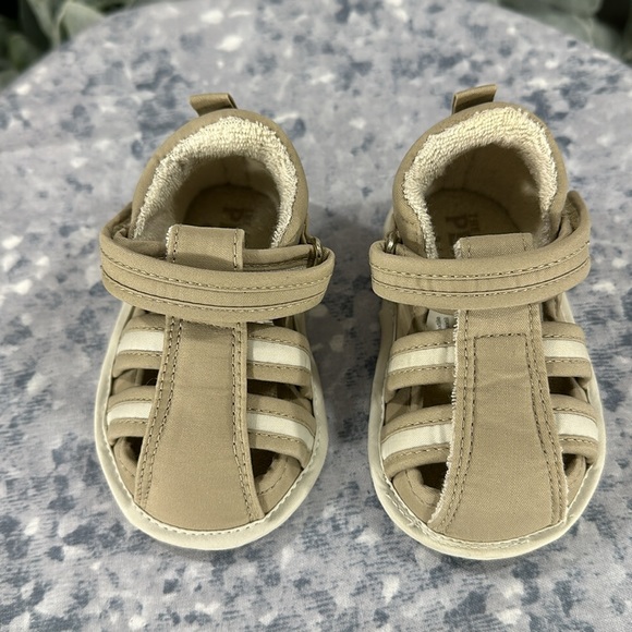 The Children’s Place - Tan Soft Fabric Strappy Comfort Sandals - Infant 0-6 mos. - Picture 3 of 9